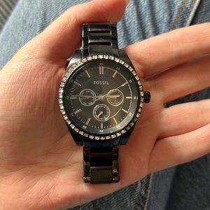 Black Fossil watch!